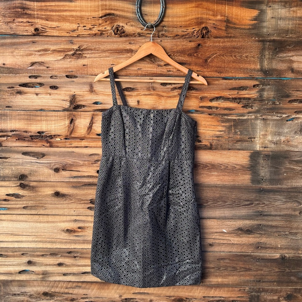 CYNTHIA STEFFE | NWT Black Eyelet Metallic Dress 8